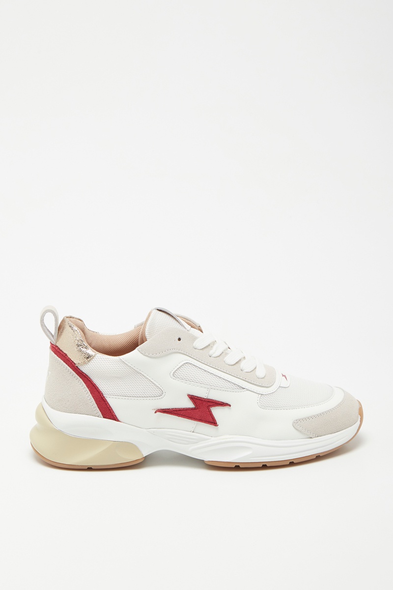 Baskets Blanc et bordeaux