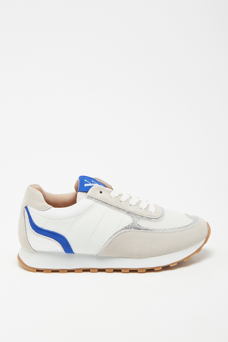 Baskets Beige et bleu