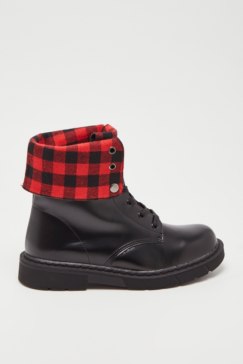 Bottines Noir et rouge