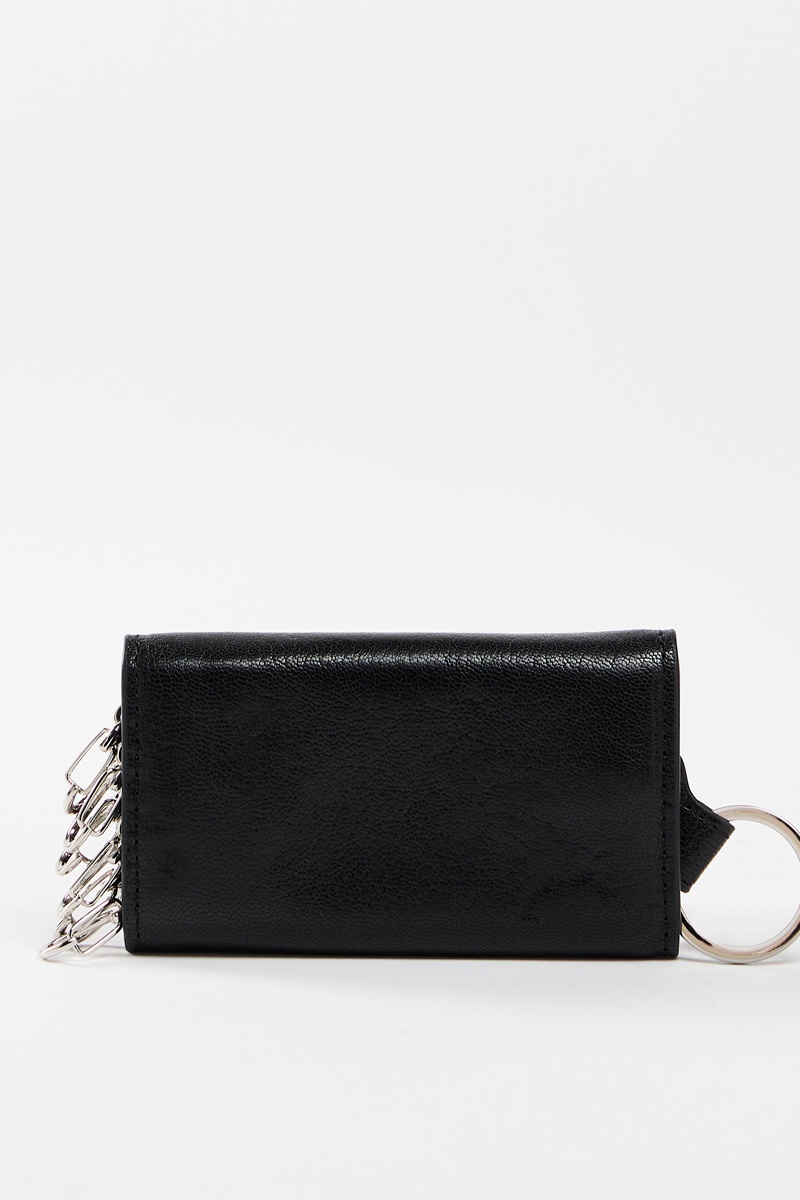 Porte-clés en cuir Noir