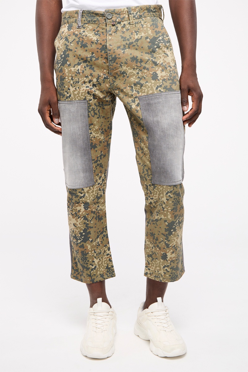 Pantalon droit Onhurme Kaki et gris chiné