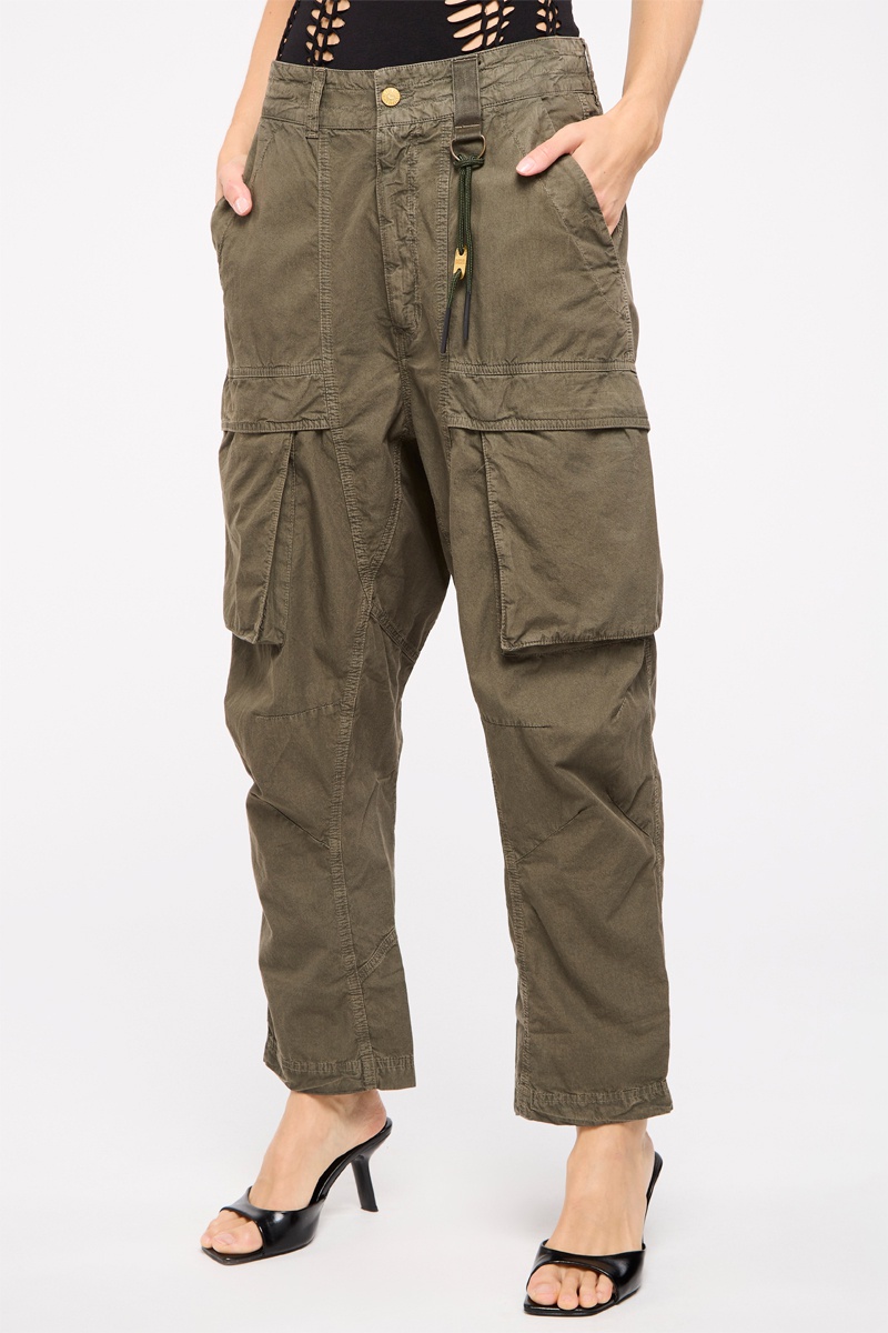 Pantalon cargo Emma Vert olive