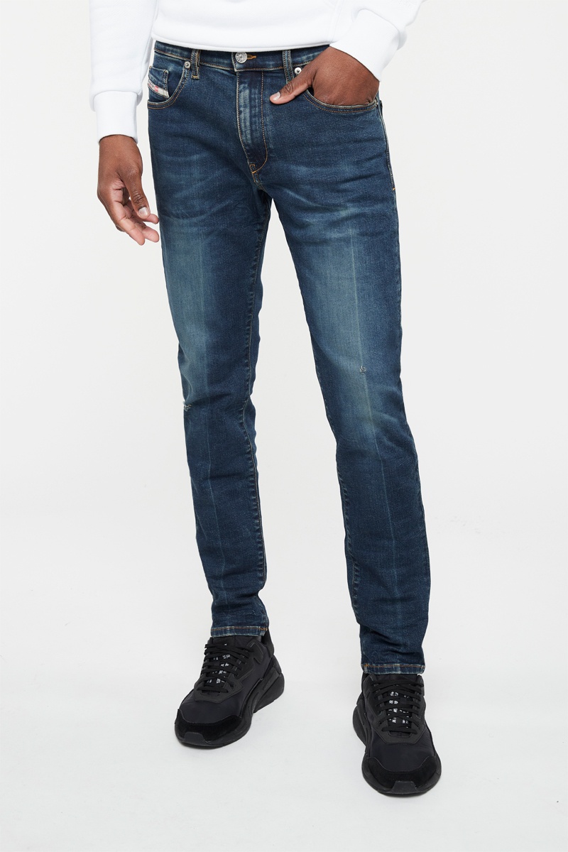 Jean droit Strukt Bleu foncé