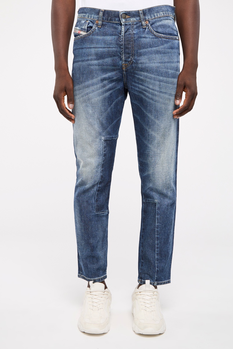 Jean droit Fining Bleu marine