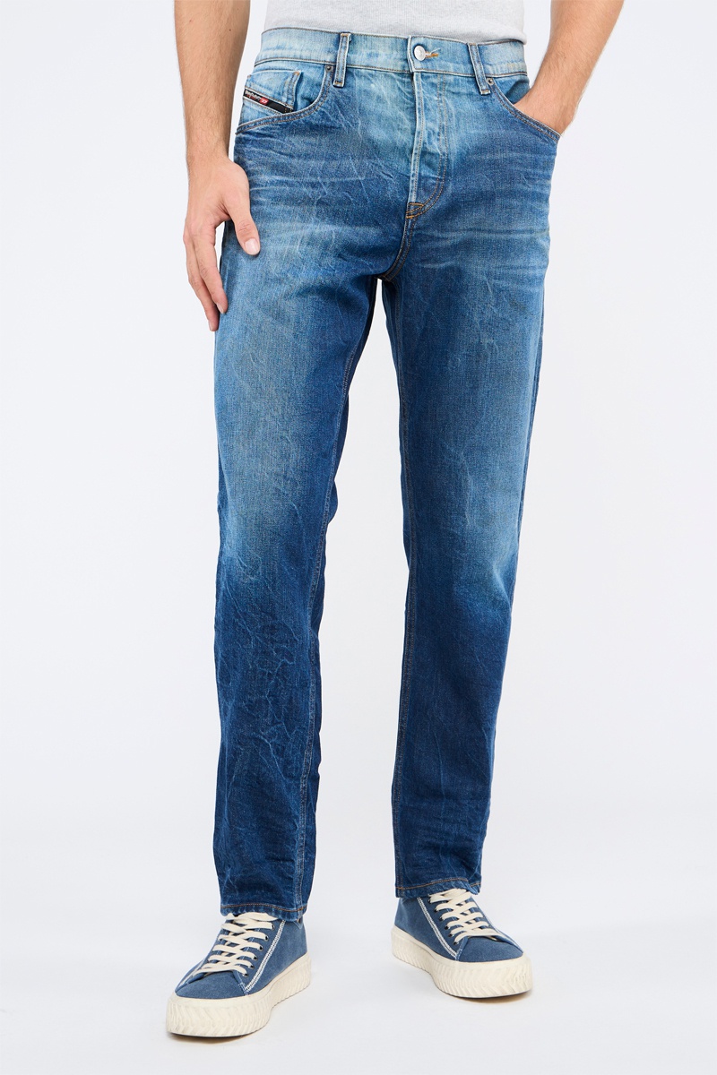 Jean droit Fining L.32 Bleu cobalt