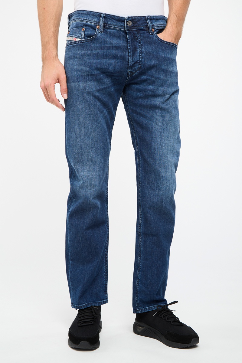 Jean droit Strukt Bleu marine