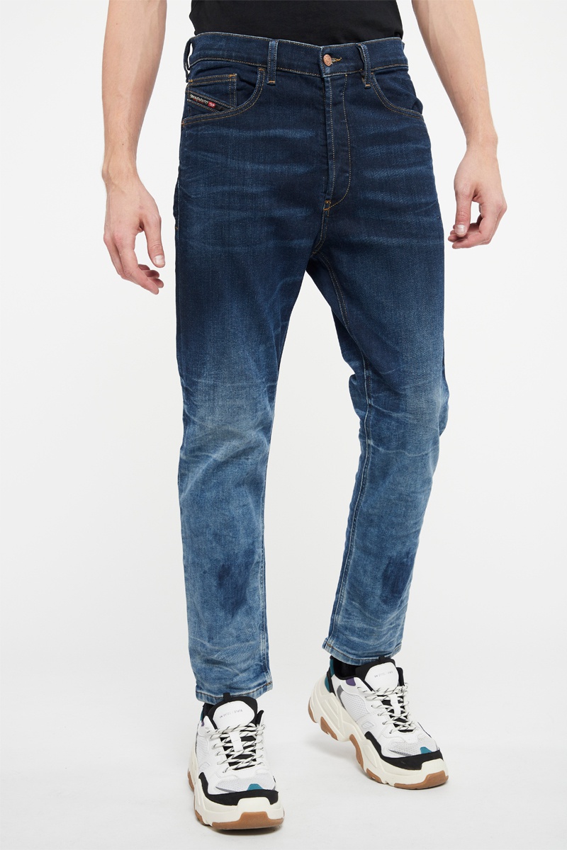 Jean droit dip and dye Eetar Indigo et ciel