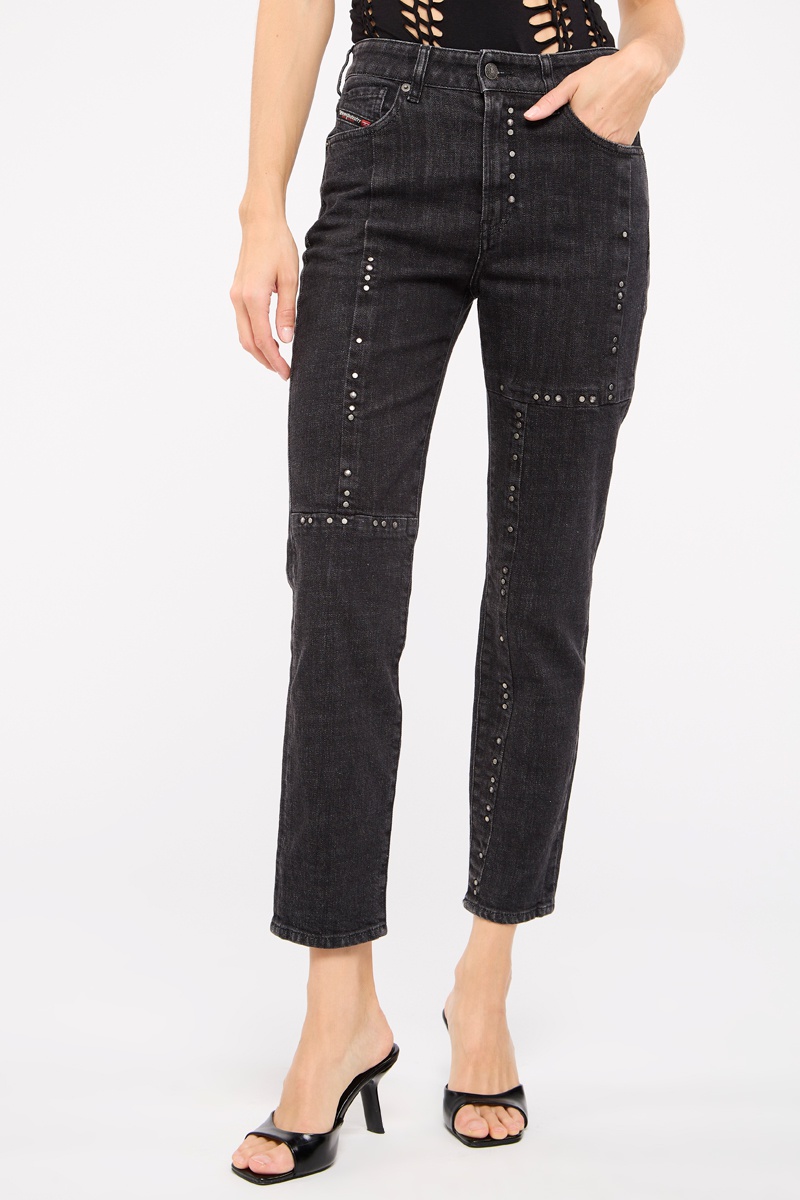 Jean slim 7/8 taille haute Joy-Sp Noir