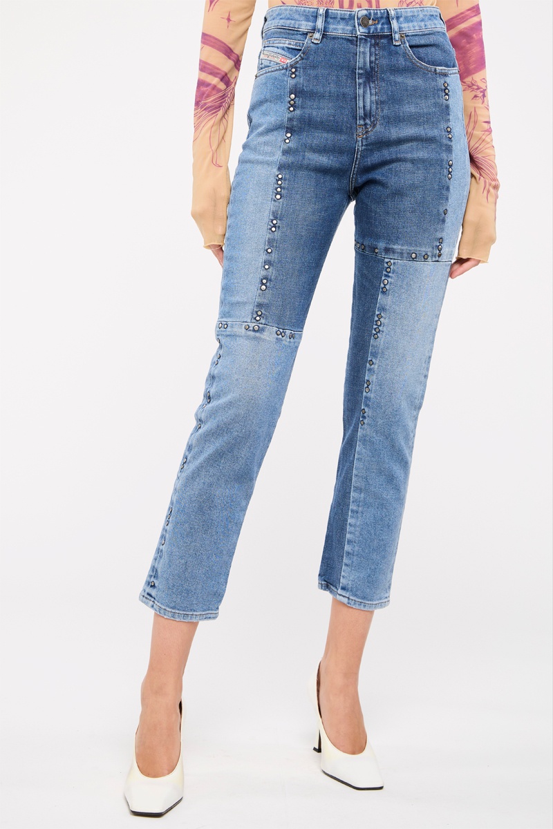 Jean slim 7/8 taille haute Eiselle-SP Bleu marine