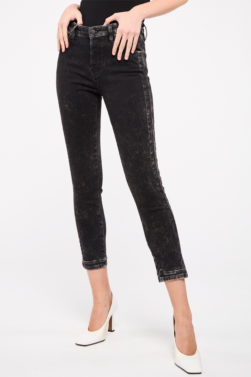 Jean skinny 7/8 taille haute Babhila-X Noir