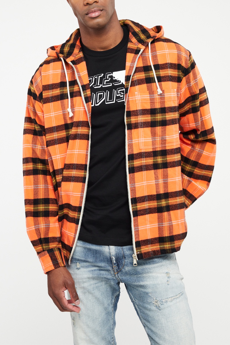 Veste à capuche Haig Orange et noir