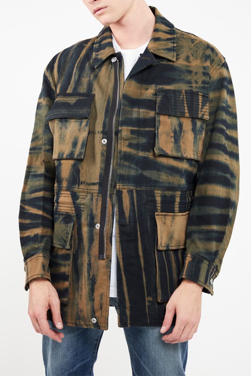 Veste tie and dye Novo-Sp1 Vert olive