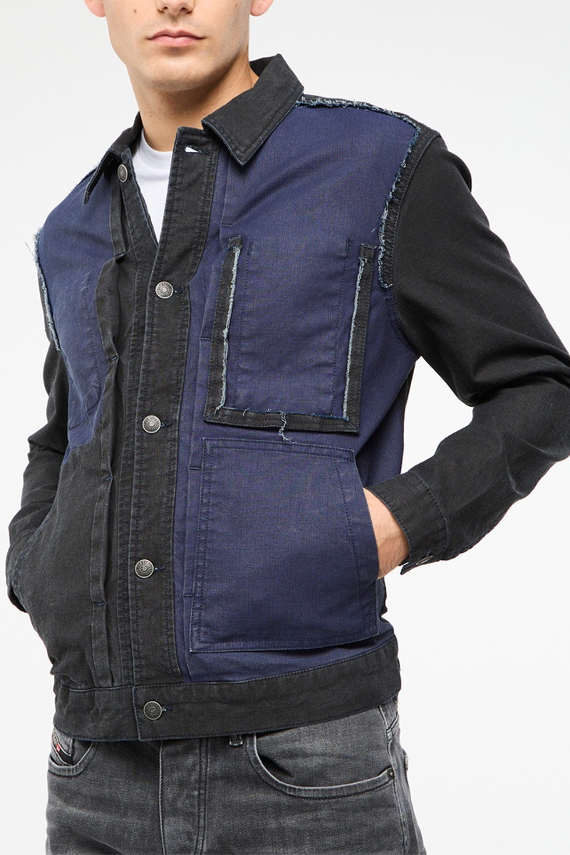 Veste en jean Roku-Sne Noir et bleu marine