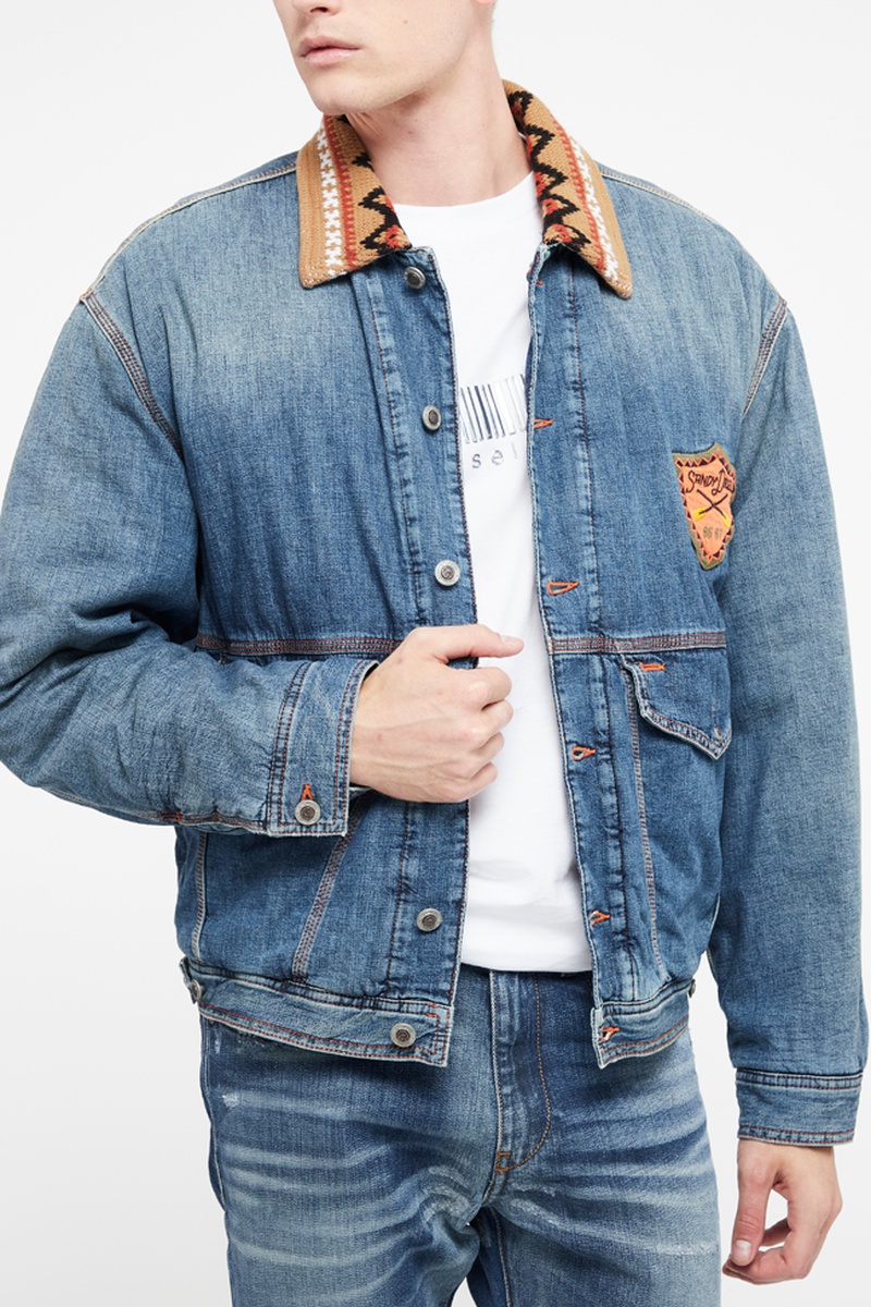 Veste en jean D4J3 Ciel chiné