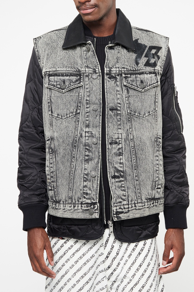 Veste bi-matière Destroy-Sp Noir