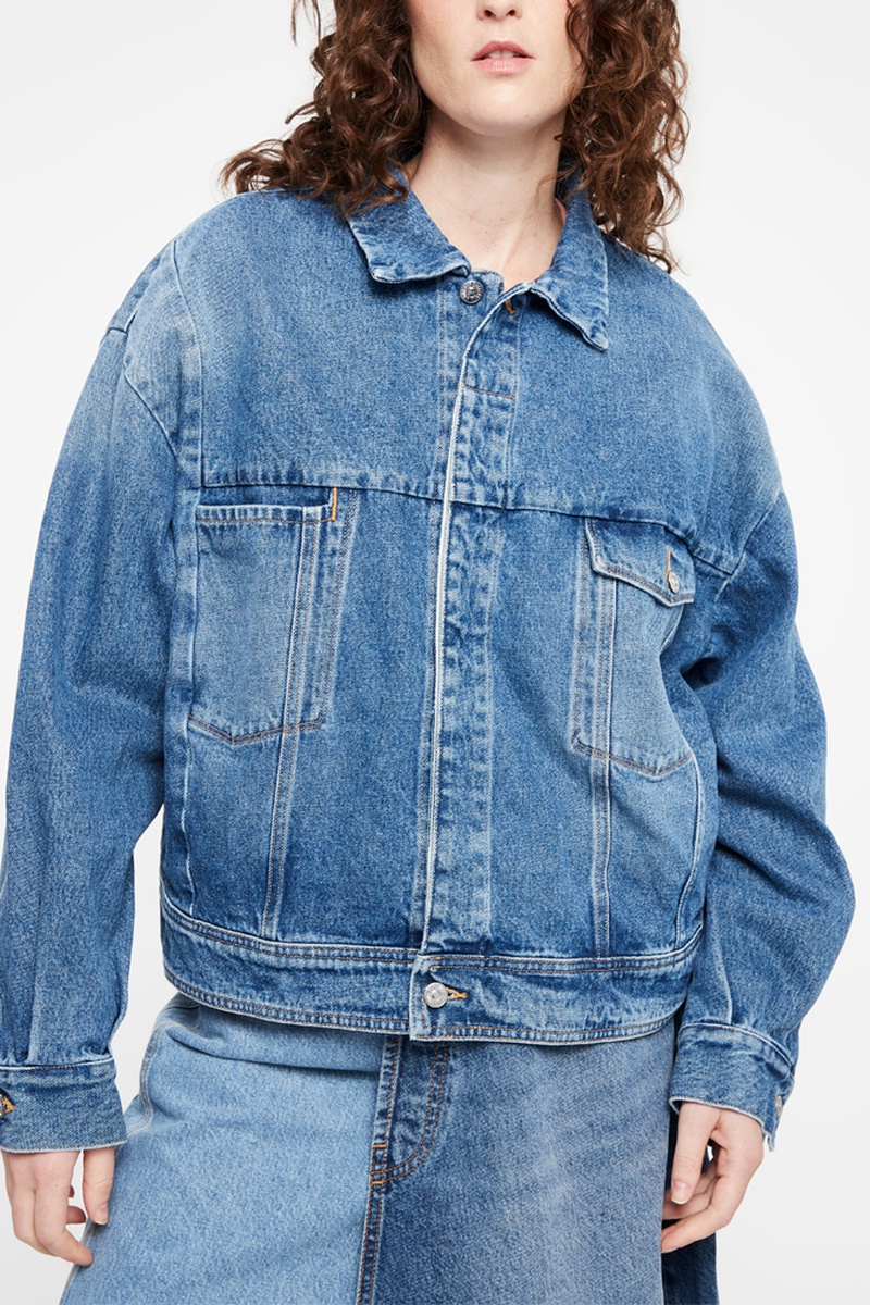 Veste en jean De-Lucy Bleu foncé