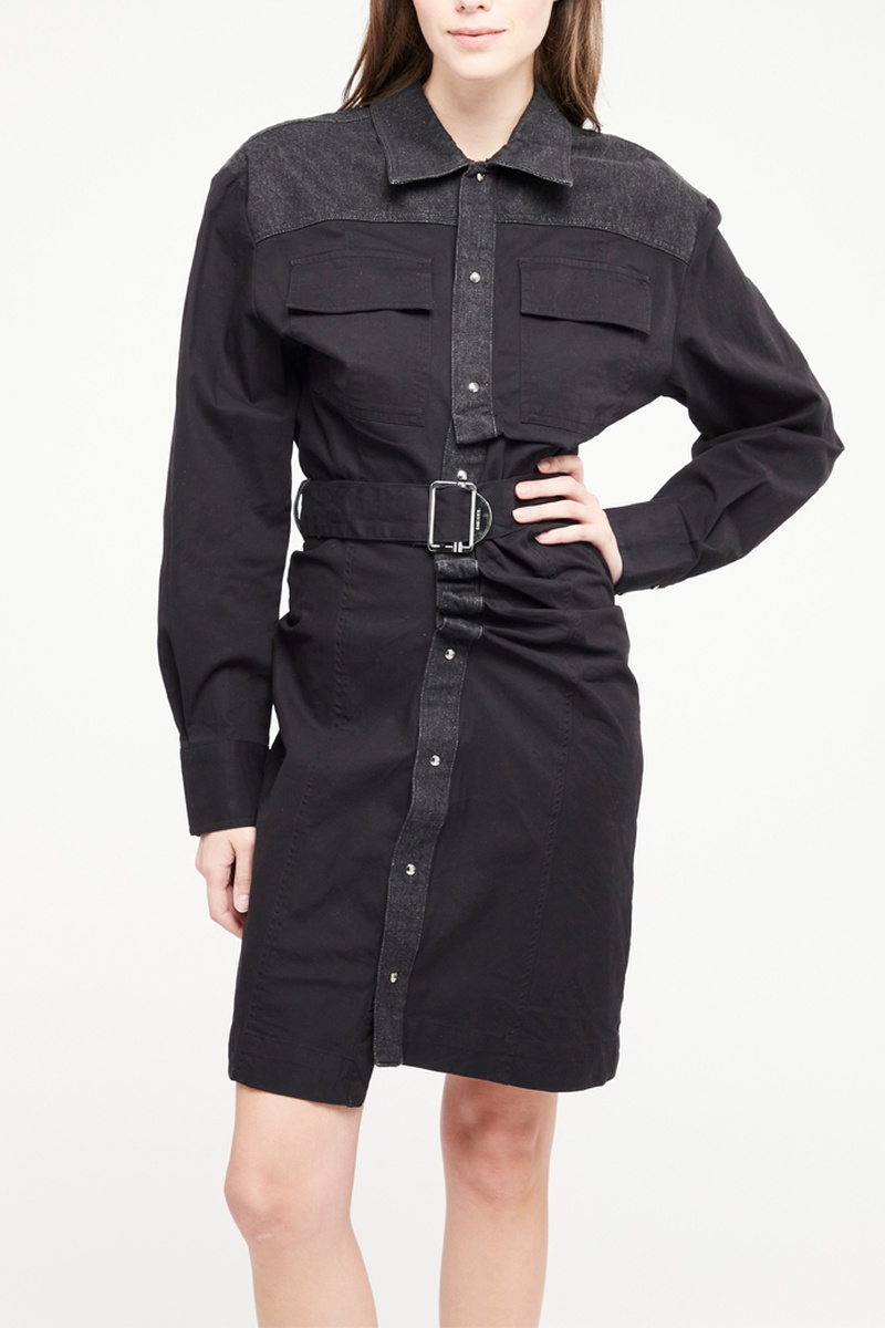 Robe chemise Calyn Noir