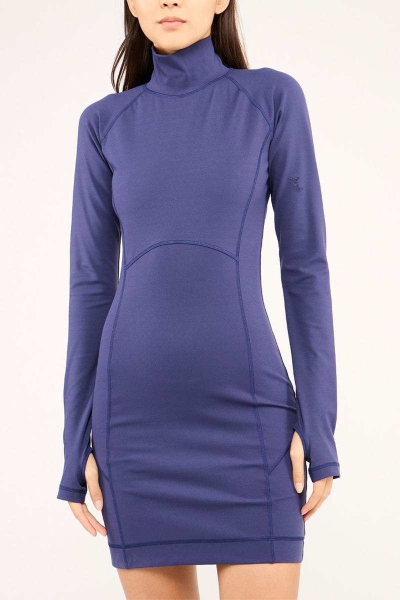 Robe fourreau Kon Bleu marine