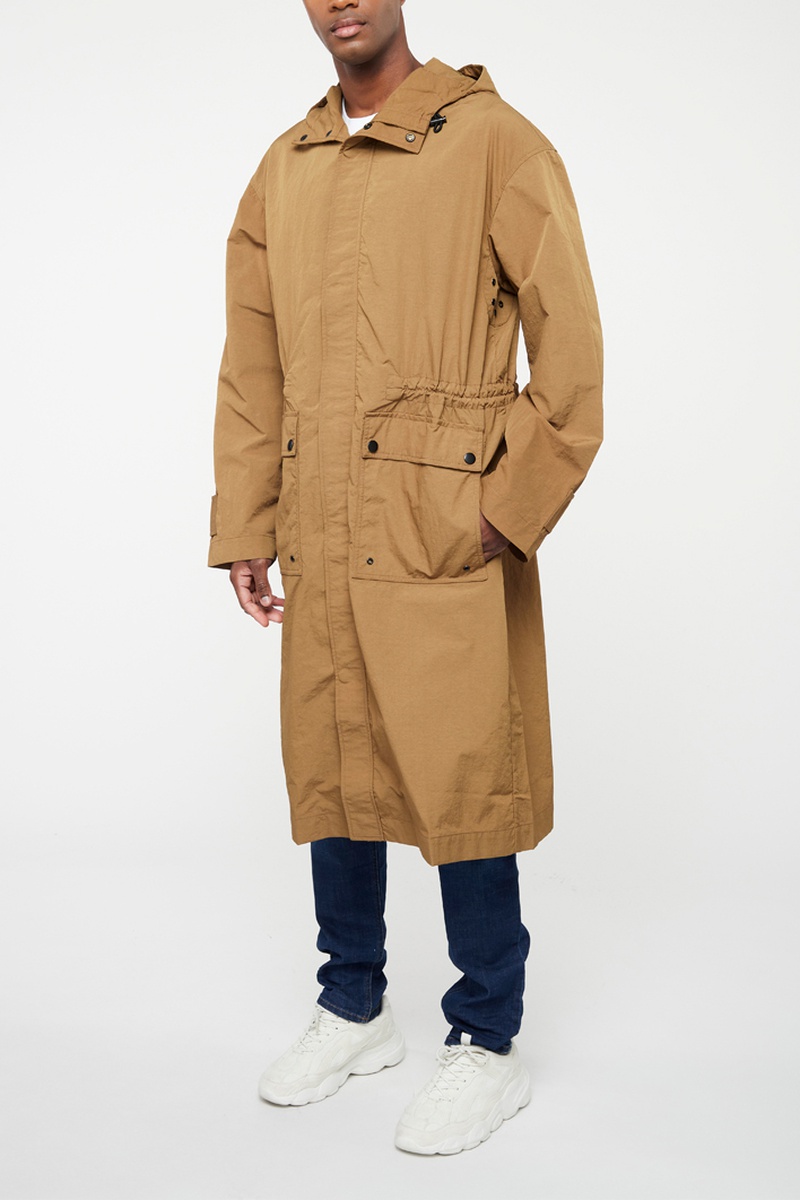 Parka à capuche Lui Beige