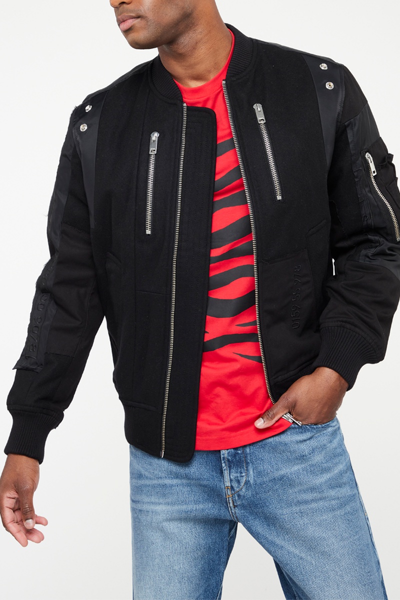 Bomber en laine Garbo Noir