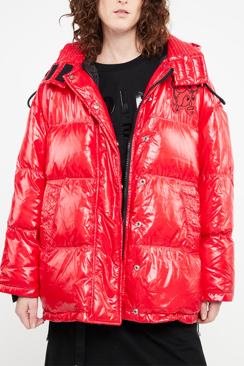 Doudoune à capuche Calla-Litm Rouge