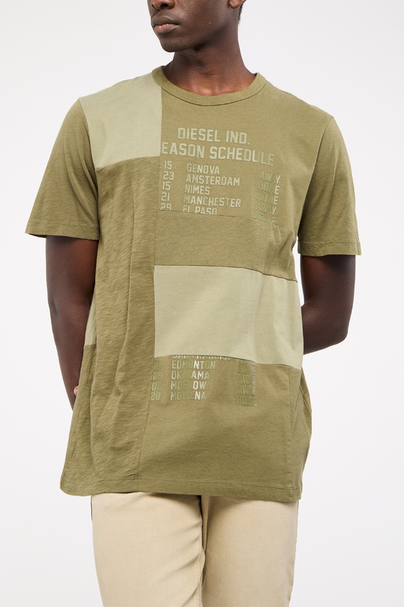 T-shirt Atchwork Vert olive