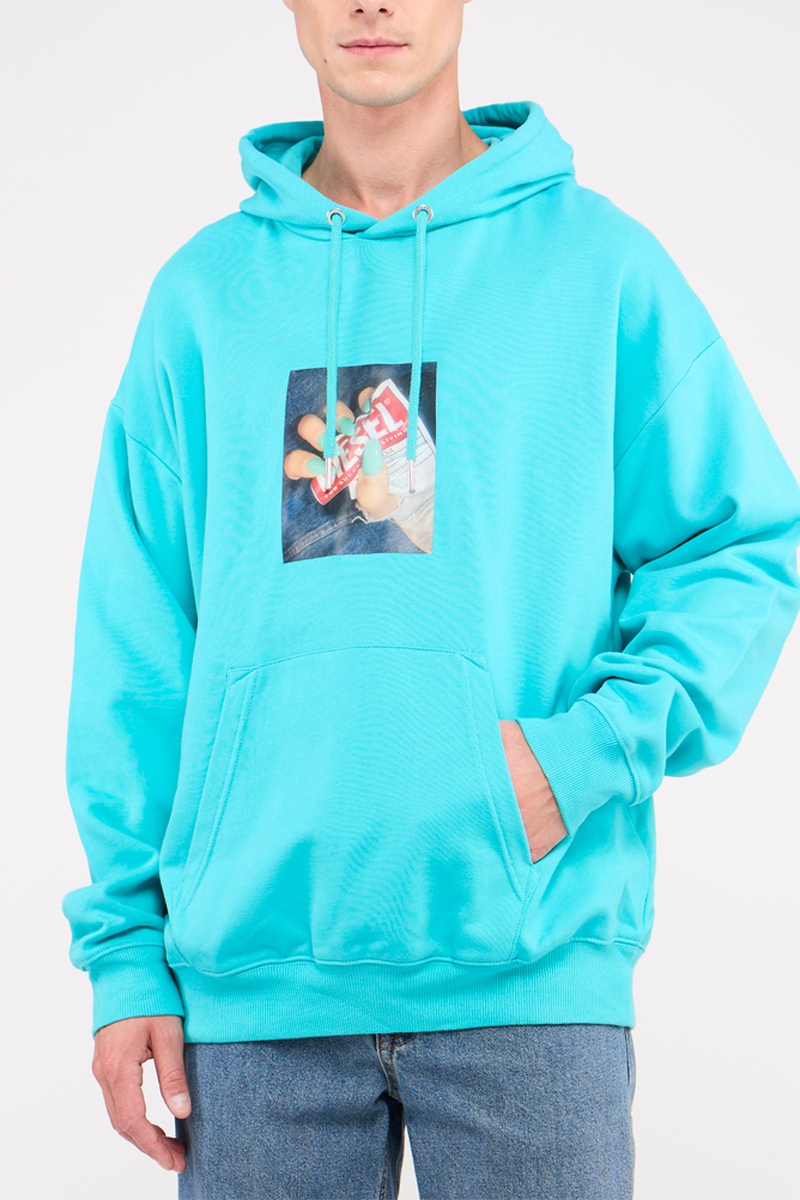 Sweat à capuche Ummer Turquoise