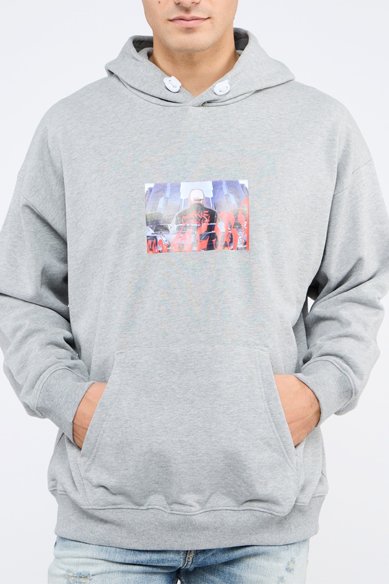 Sweat à capuche Unmerel Gris chiné