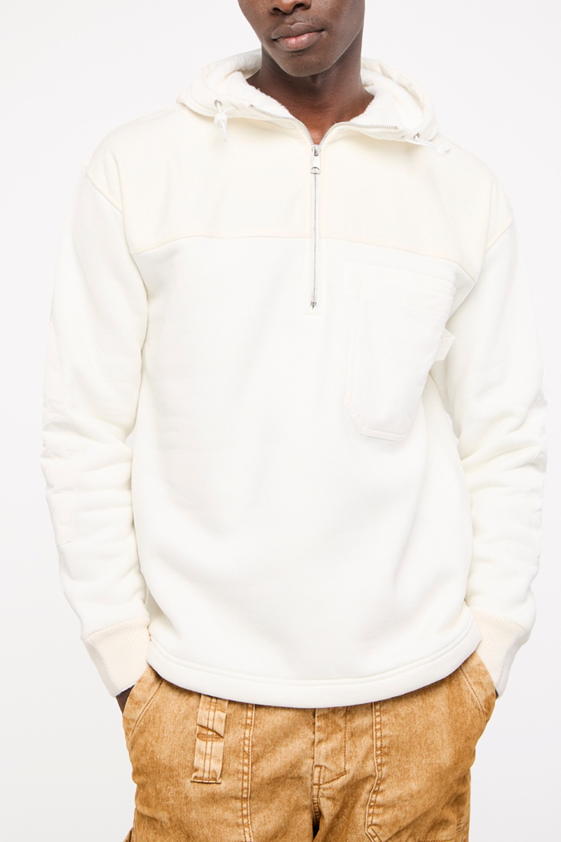 Sweat à capuche Battol Blanc