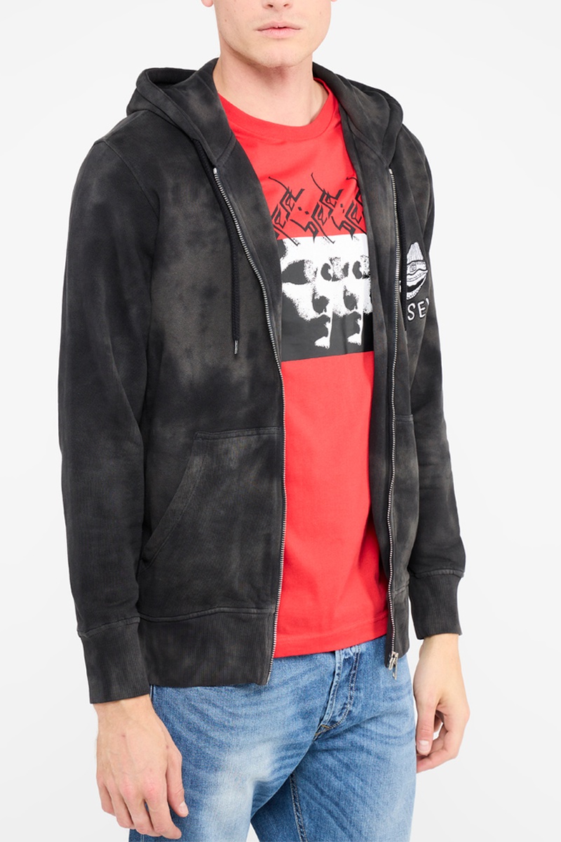 Sweat tie and dye Bmowbrandi-ZB Noir et gris