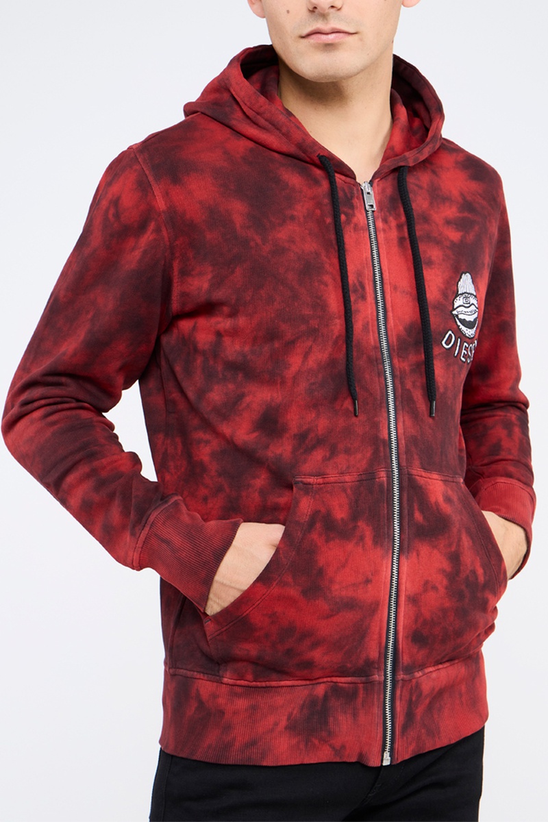 Sweat tie and dye Bmowbrandi Rouge et noir