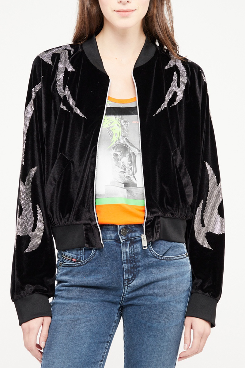 Sweat en velours Chinil Noir