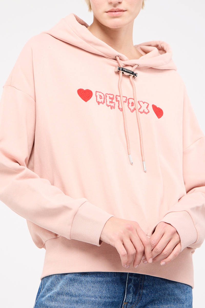 Sweat à capuche Magdalena-B1 Rose poudré