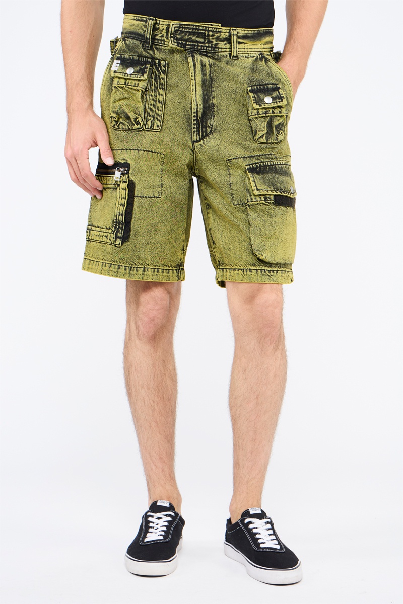 Bermuda cargo Cyan-sp Vert olive chiné