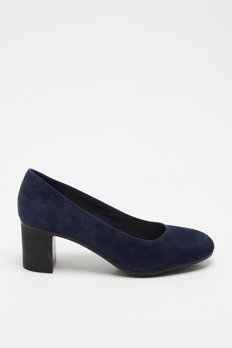 Escarpins en nubuck Bleu marine