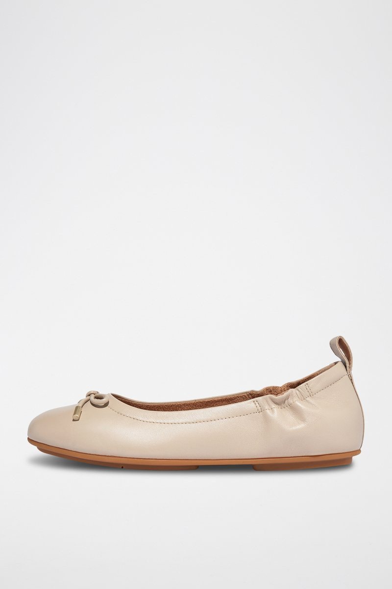 Ballerines En Cuir Véritable Rosanna - Couleur Beige Et Noir - Pointure 36 - Neuf Sans Emballage