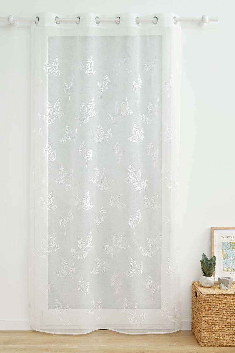 Voilage à œillets Berry - Blanc - 140 x 240 cm