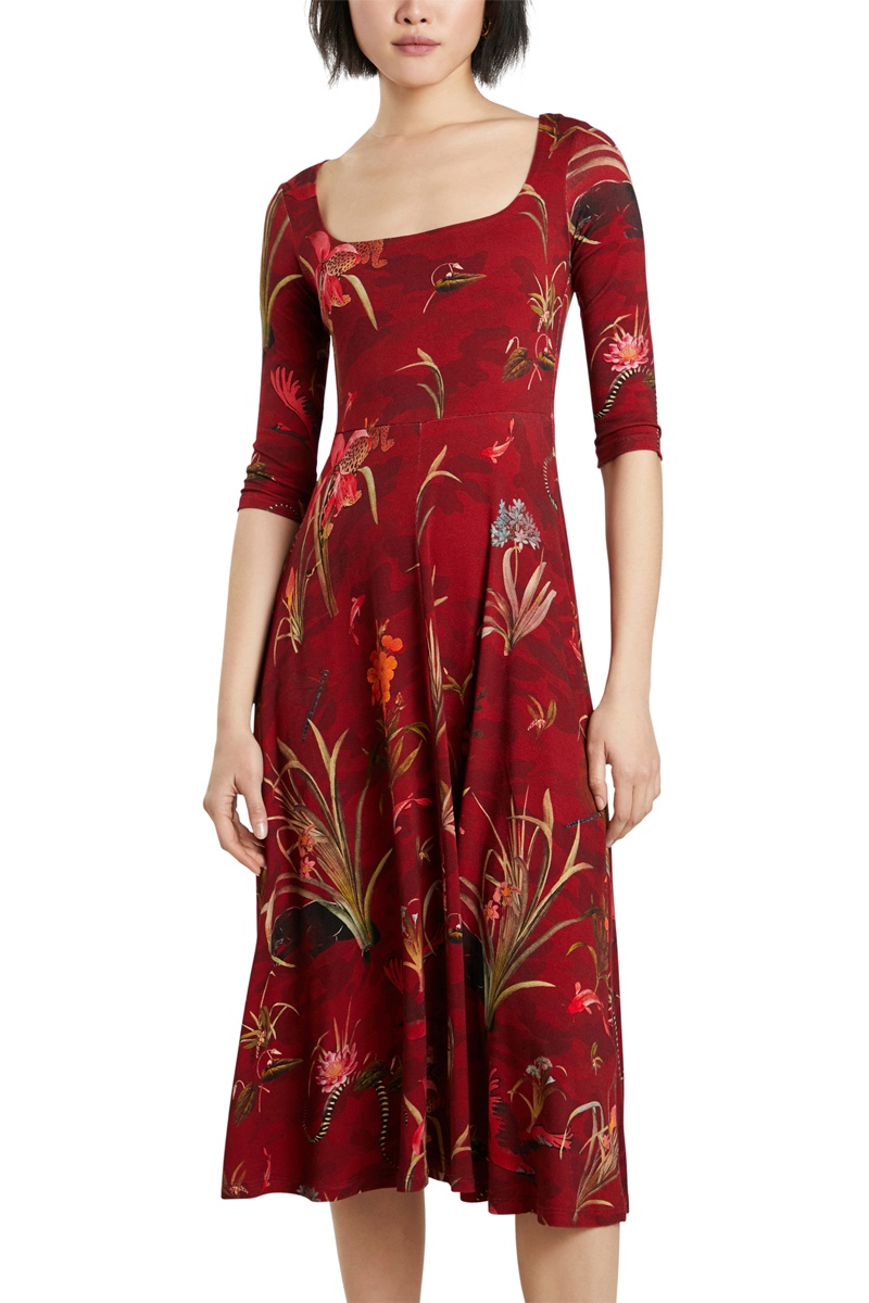 Robe droite Rouge