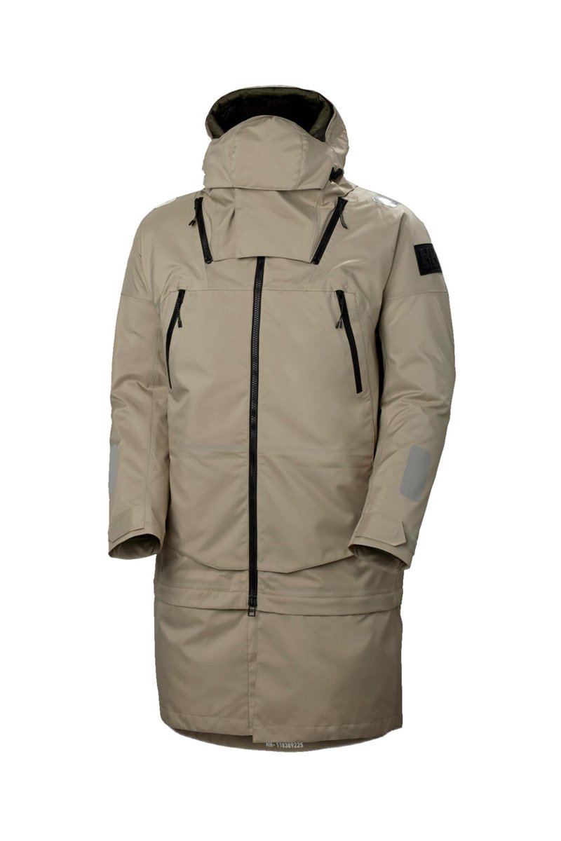 Parka réversible à capuche Beige et vert