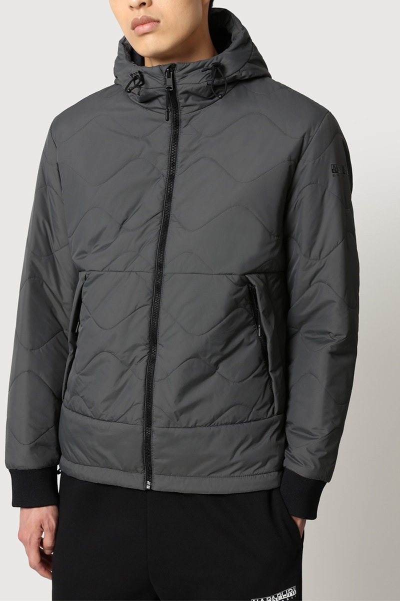 Veste à capuche A-Circular Puffer 1 Gris foncé