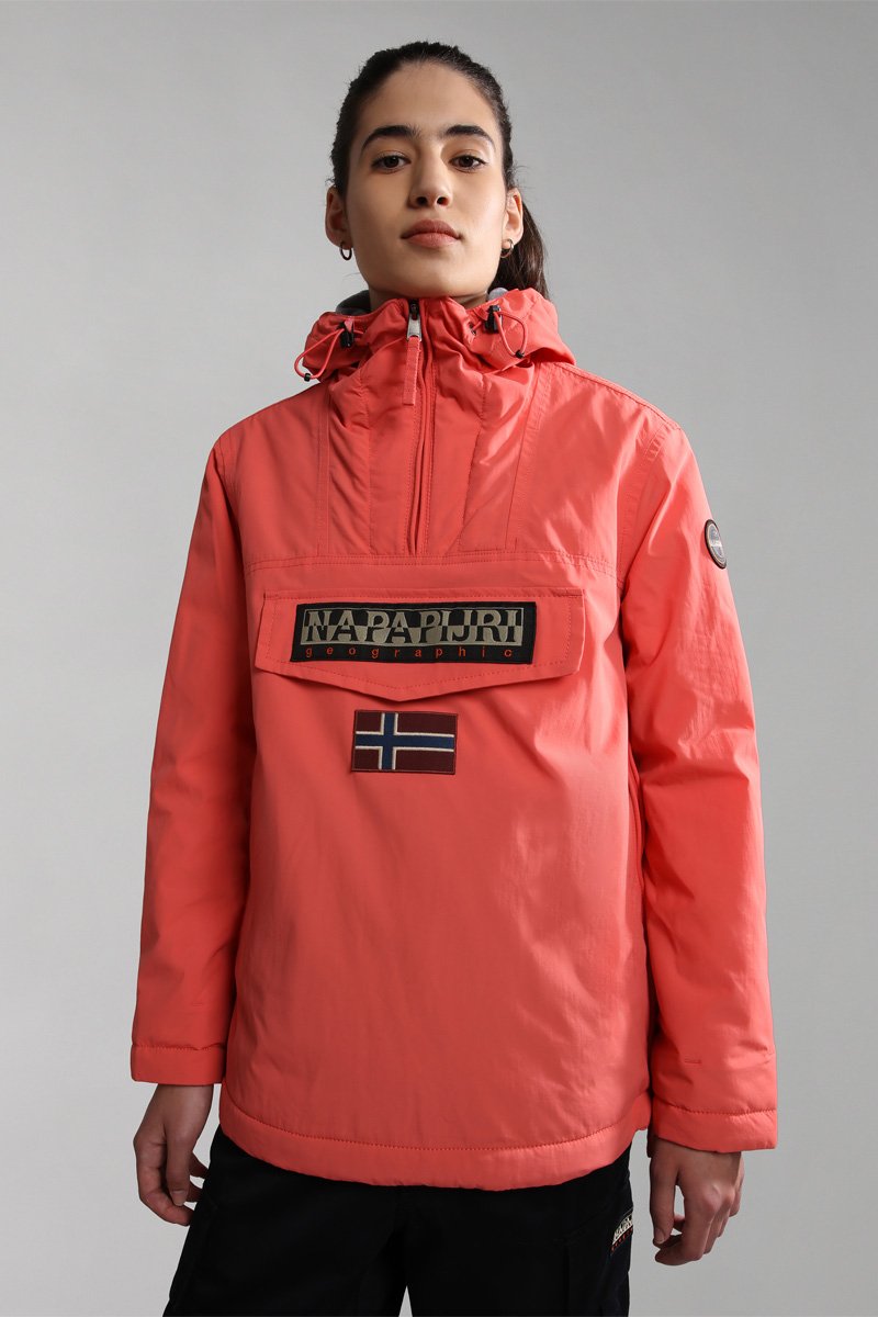 Coupe-vent à capuche Rainforestwint Corail