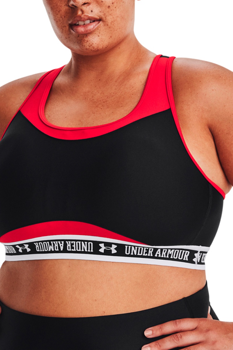 Brassière ampliforme Crossback Mid Block - Rouge et noir