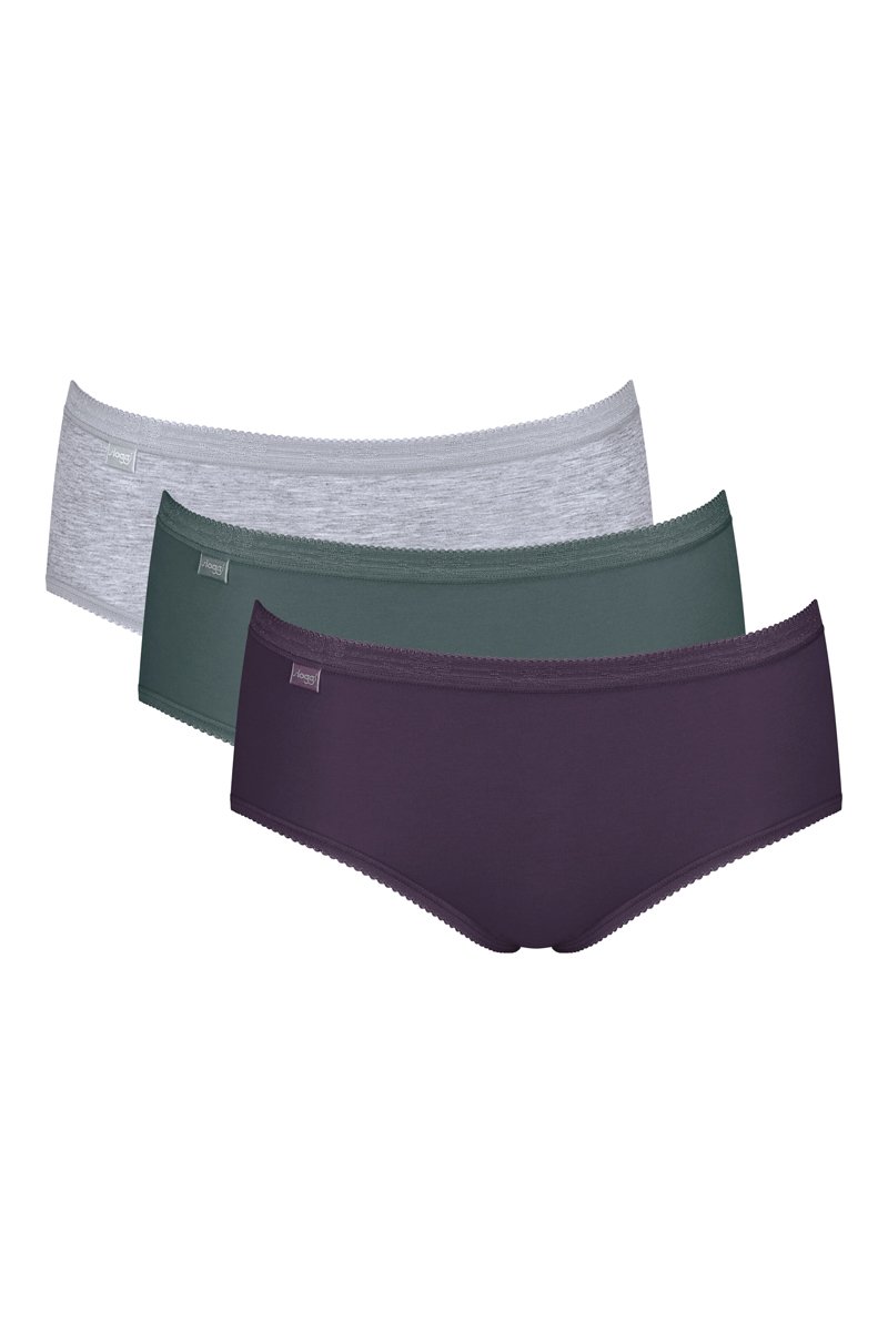 3 shortys Basic+ Vert, gris et violet