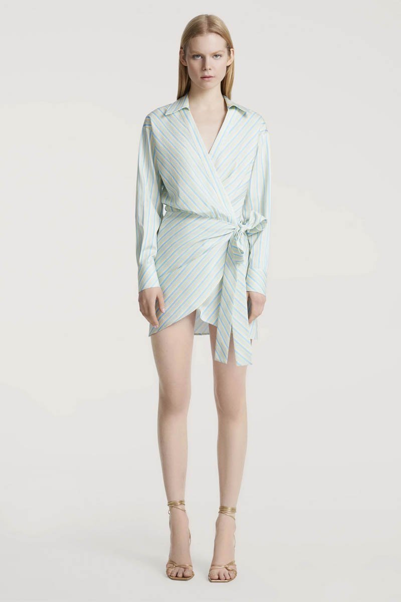 Robe droite Sherri Bleu et jaune