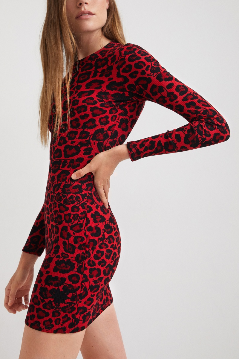 Robe fourreau Rouge et noir