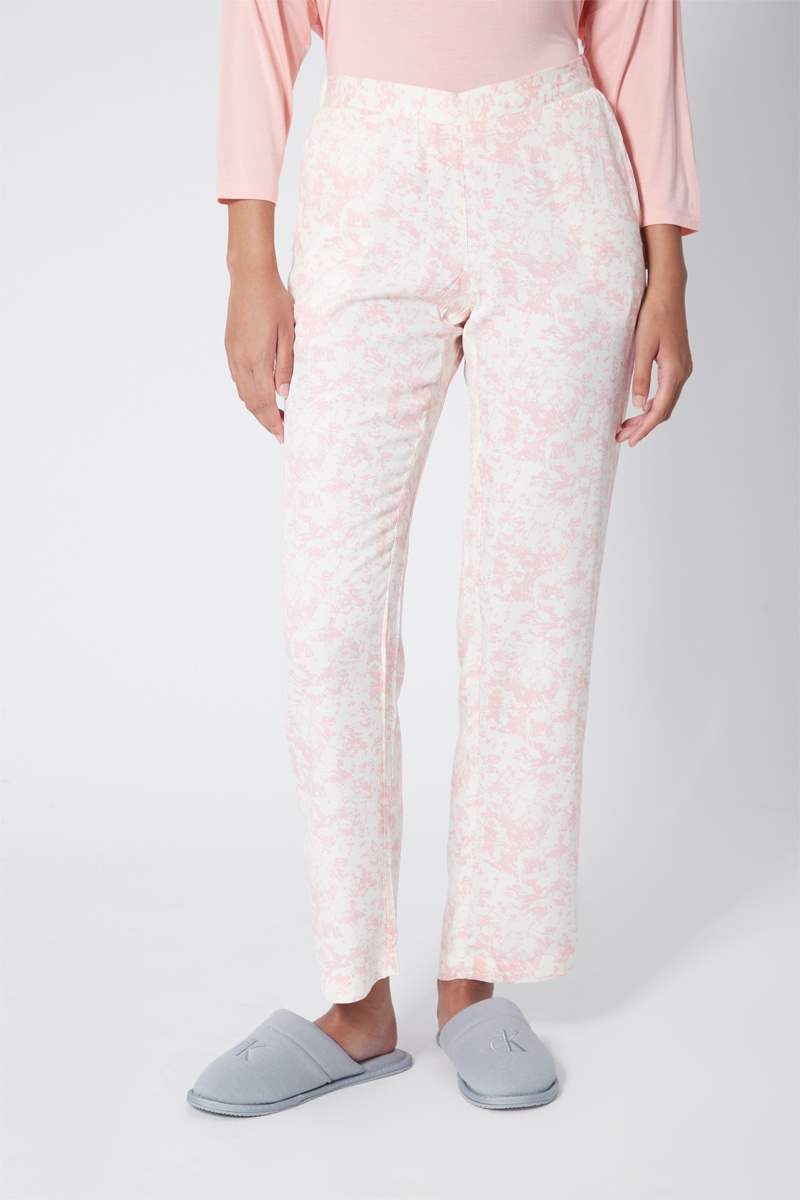 Pantalon droit Rose