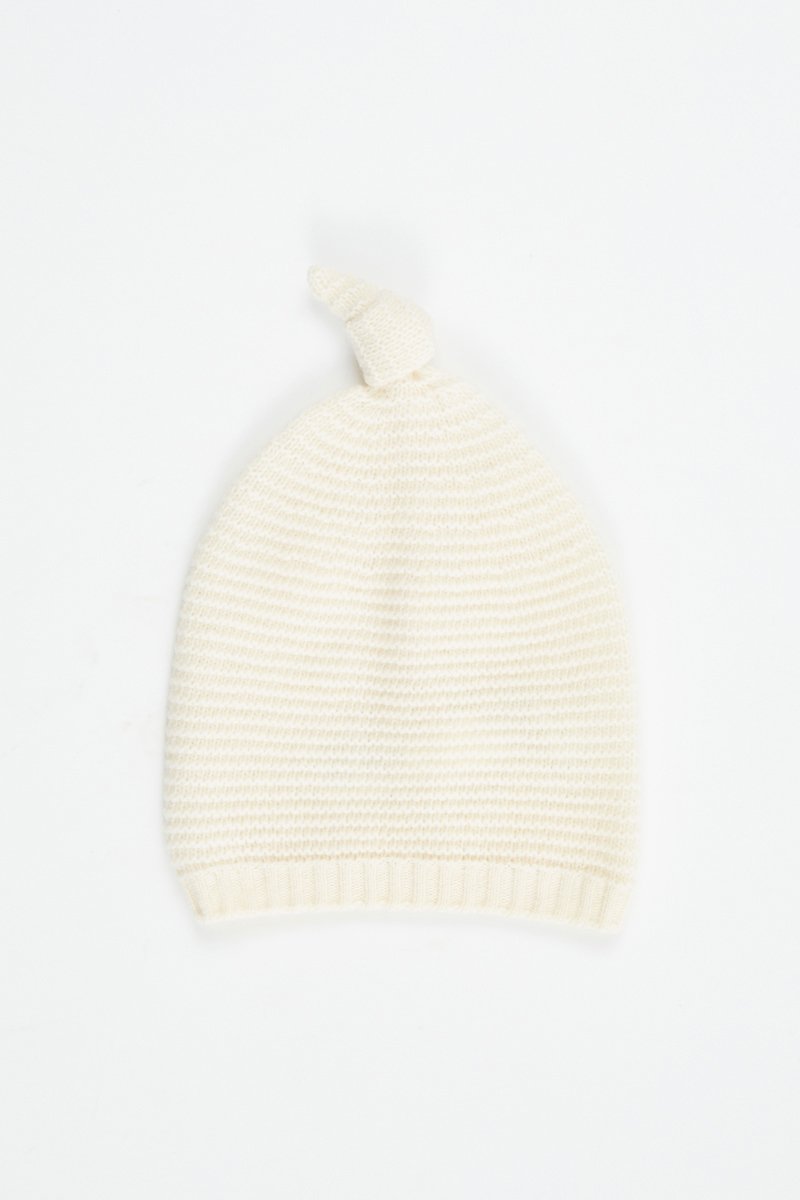 Bonnet en laine Ecru