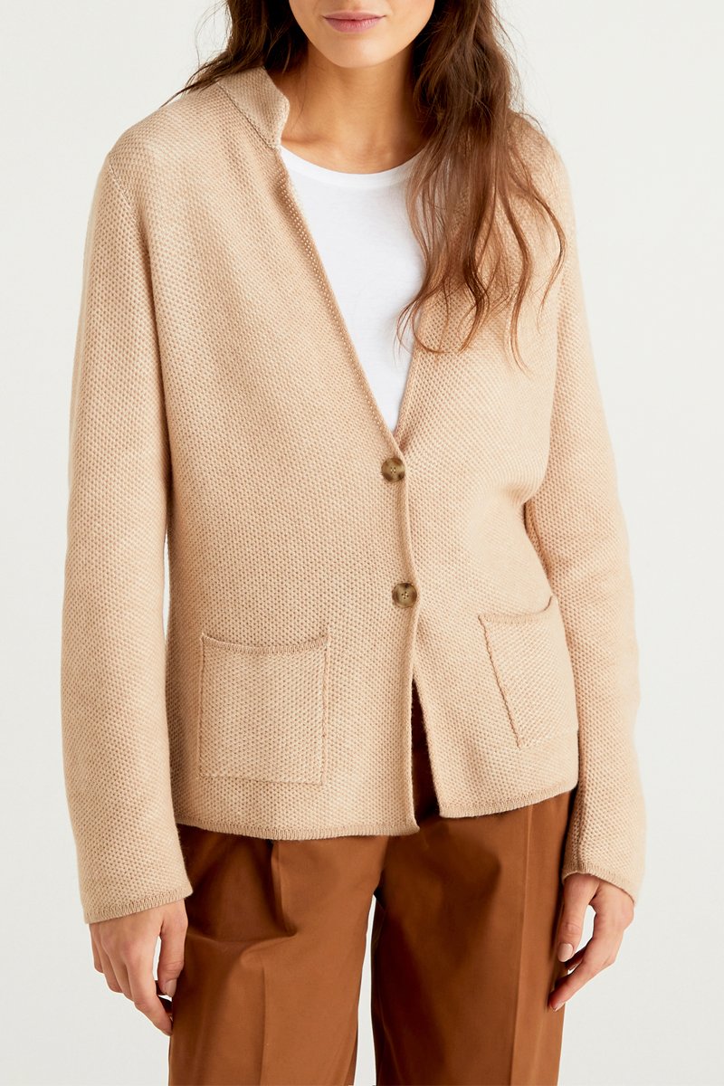 Gilet en laine et cachemire - Beige