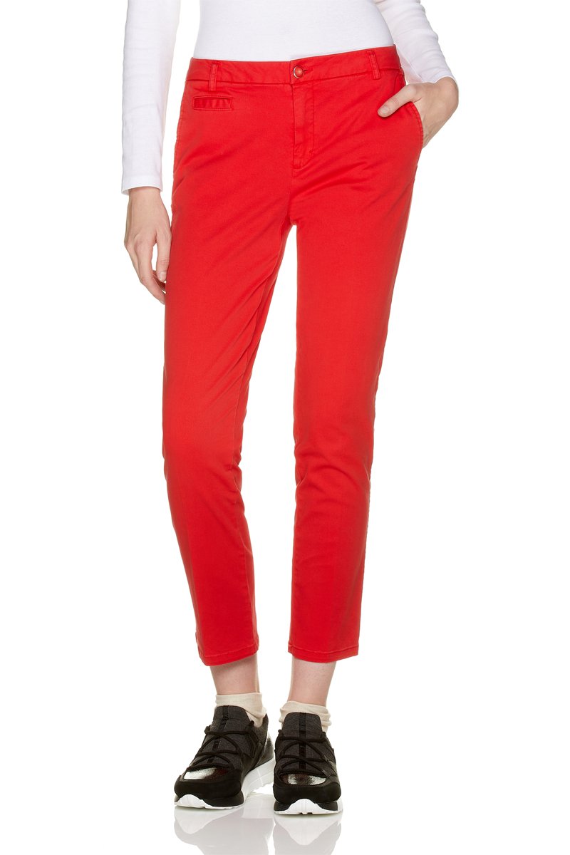 Pantalon carotte 7/8 Rouge