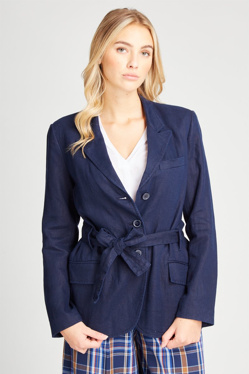 Veste en lin Bleu marine